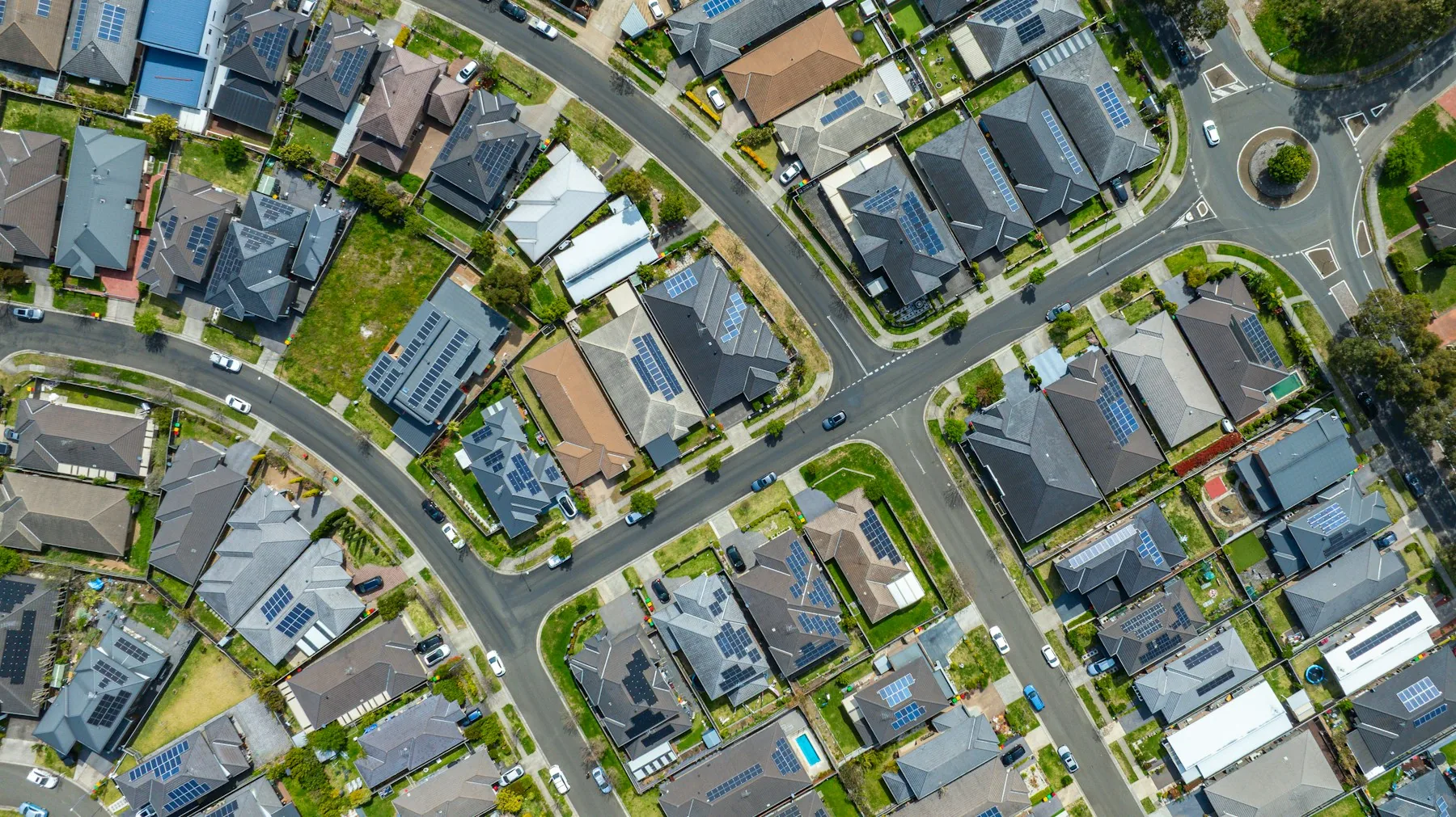 Aerial view of Riverside County neighborhoods we serve for rodent control